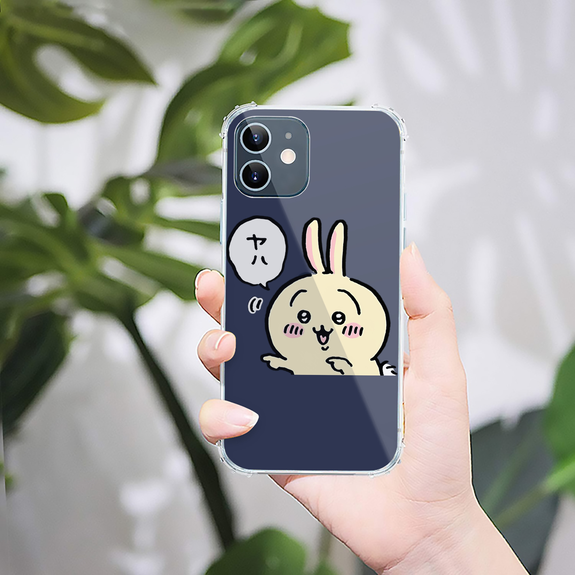 （画像用） ちいかわ うさぎ Chii-kawa usagi 【iPhone 12シリーズ対応】透明スマホケース（クリアソフトケース）